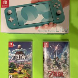 Deal!!!   Nintendo Switch Lite + 2 The Legend Zelda Video Games