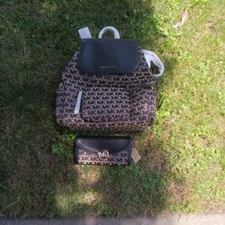 Michael Kors Backpack With Matching Wallet