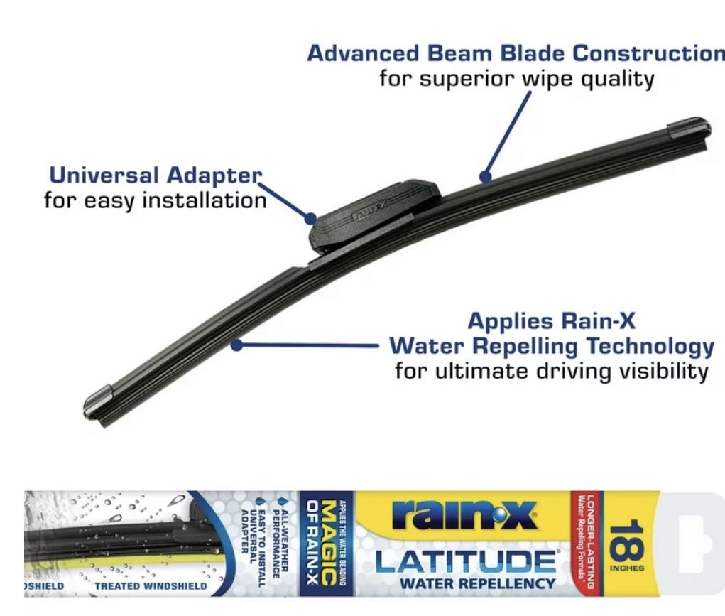 Rain-X Latitude Water Repellency 18" 2-in-1 Windshield Wiper Blade