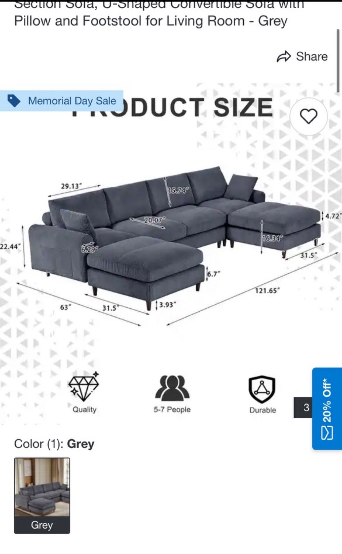 Brand New Sectional