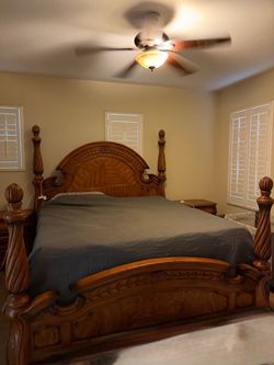 Hardwood bedroom set California king