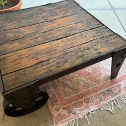 Antique Industrial Cart - Coffee Table