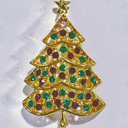 🎄Vintage NIB Gold Tone Christmas Tree Brooch (circa mid 90’s)