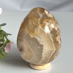 Flower Agate Egg 