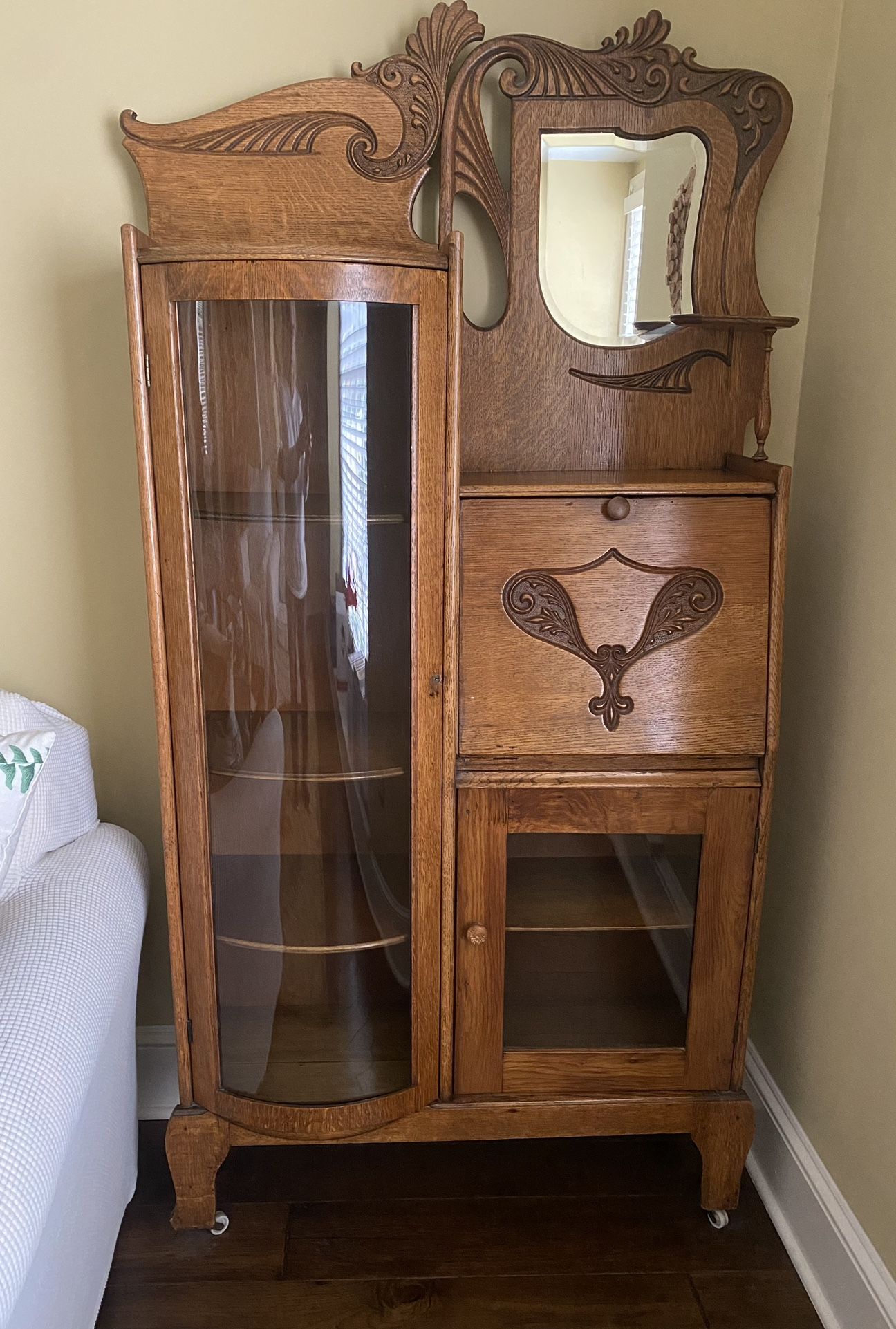 Antique Cabinet and Secretary w/ Desk