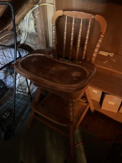 Antique Wooden High Chair