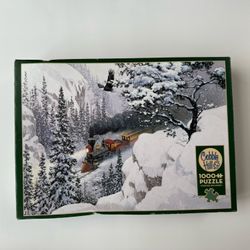 Cobble Hill 1000 Piece Puzzle The Passage Train Snow Eagle Douglas Laird 26 x 19