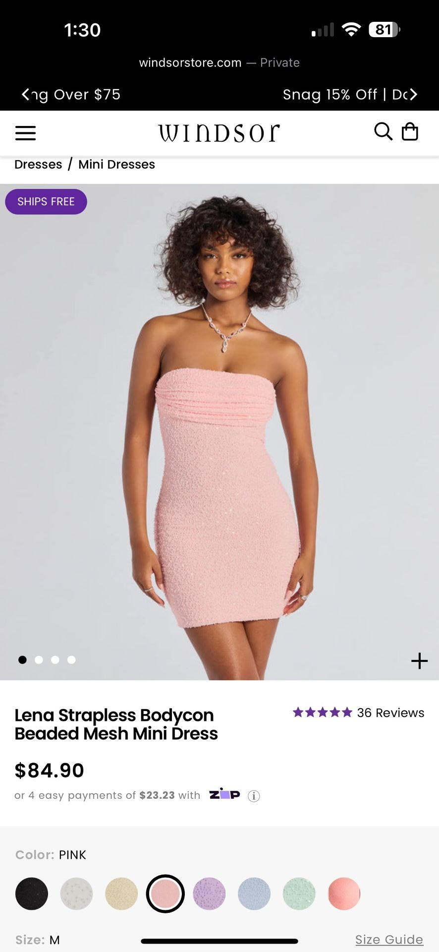 pink Windsor dress