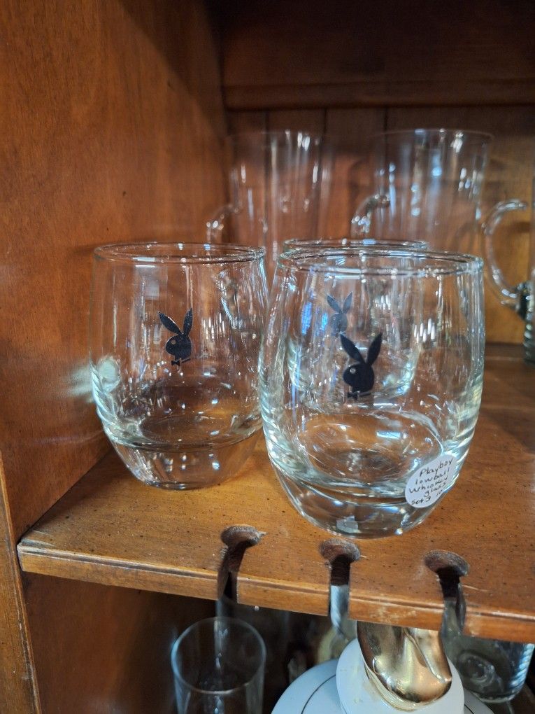 Playboy Whiskey Glasses set of 3