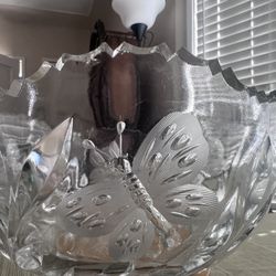 Antique Pairpoint Cut Glass Serving Bowl
