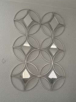 Silver And White Wall Decoration