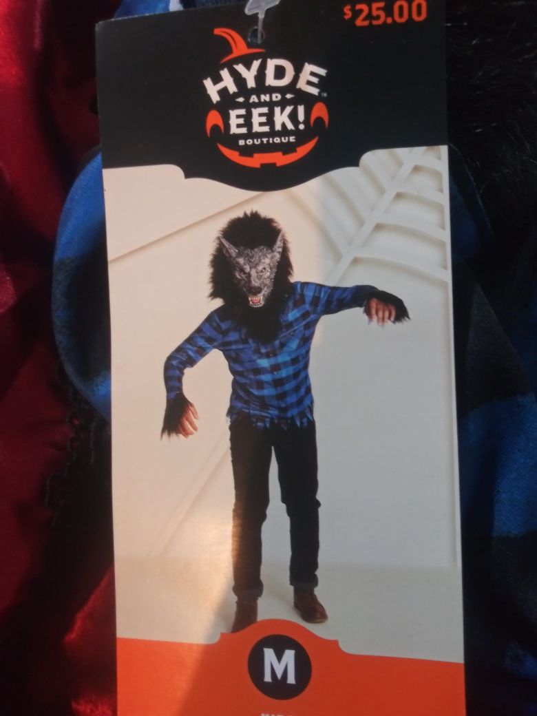 Kid's Midnight Werewolf Costume. NEW. Child's Size Medium (8-10)