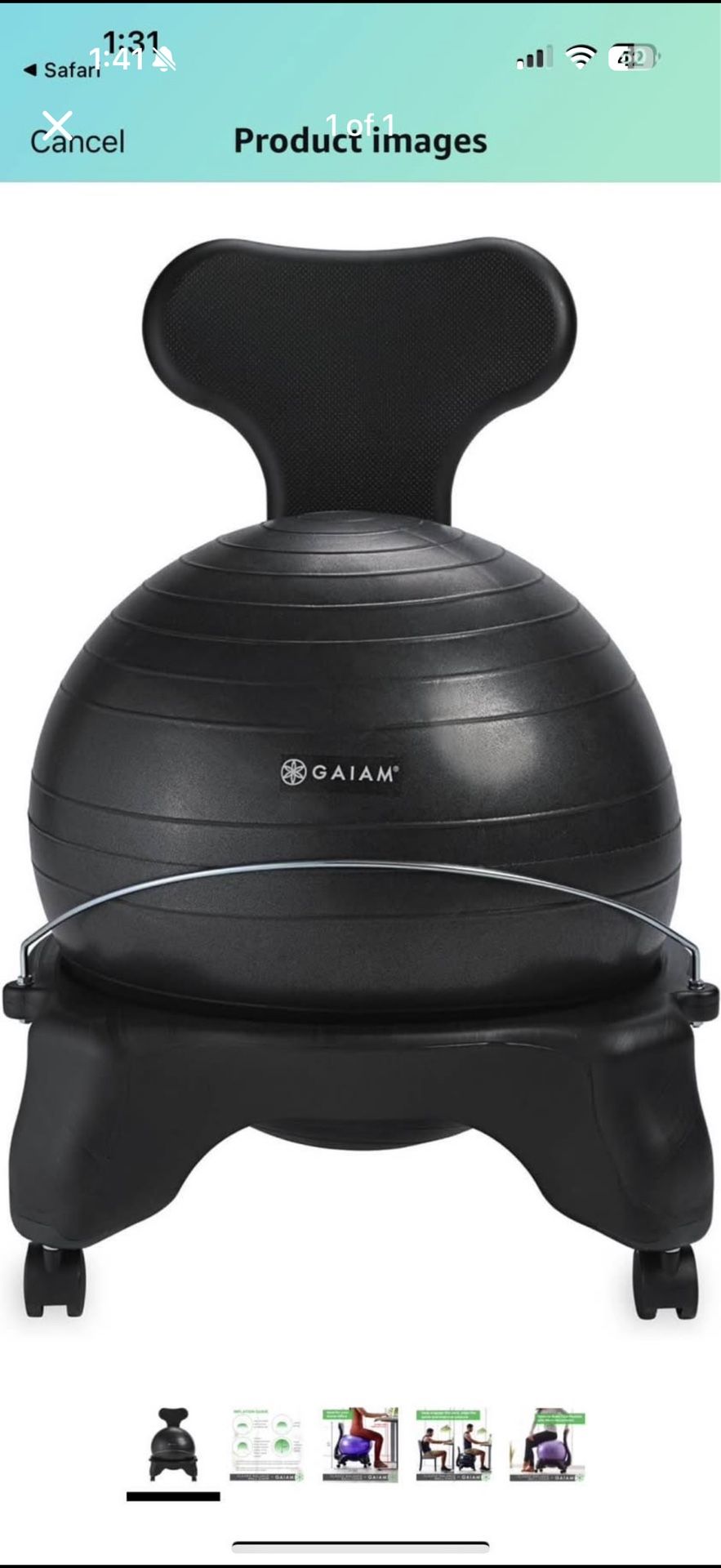 GAIAM Excercise Ball Chair