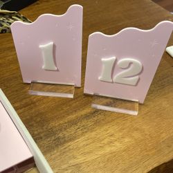 Table Numbers For Wedding