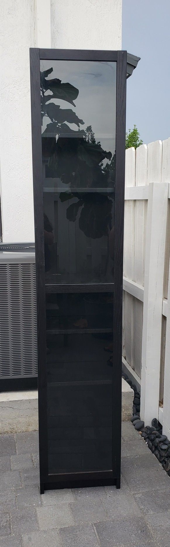 Ikea adjustable bookshelf with glass door 