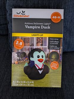 Way to Celebrate Vampire Duck Halloween Inflatable 2.8 Ft