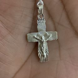 Sterling Silver Jesus on the cross pendant