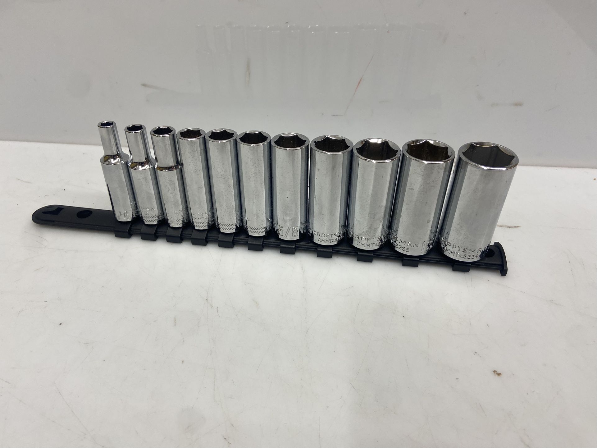 CRAFTSMAN 3/8-in Drive Standard (SAE) Deep Socket Set 11 -Pieces Item #1049255 | Model #CMMT12044