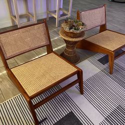 Rattan Cane Accent Chair 