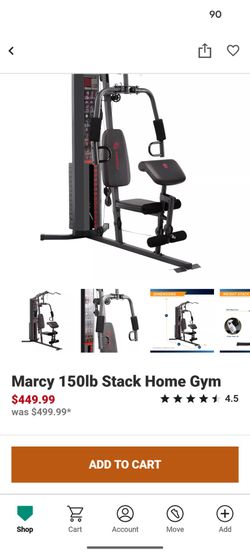 Weight Bench/Marcy 150 lbs Stack Home Gym