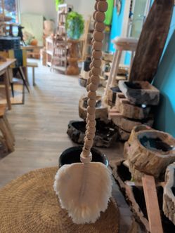 Wood Bead Garland with Tassel