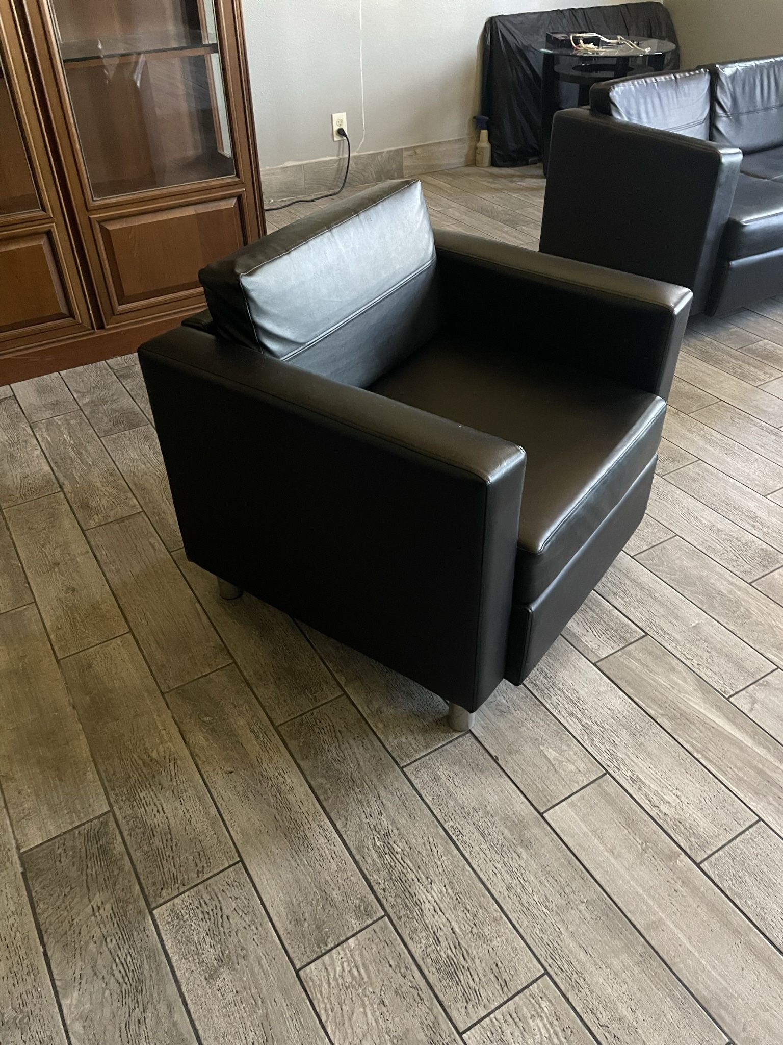 Black Leather Club Chairs