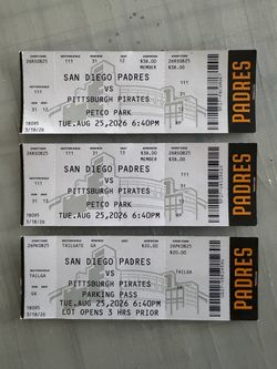 Padres vs Pirates Tickets