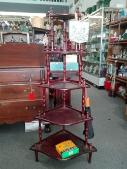 wood corner shelf