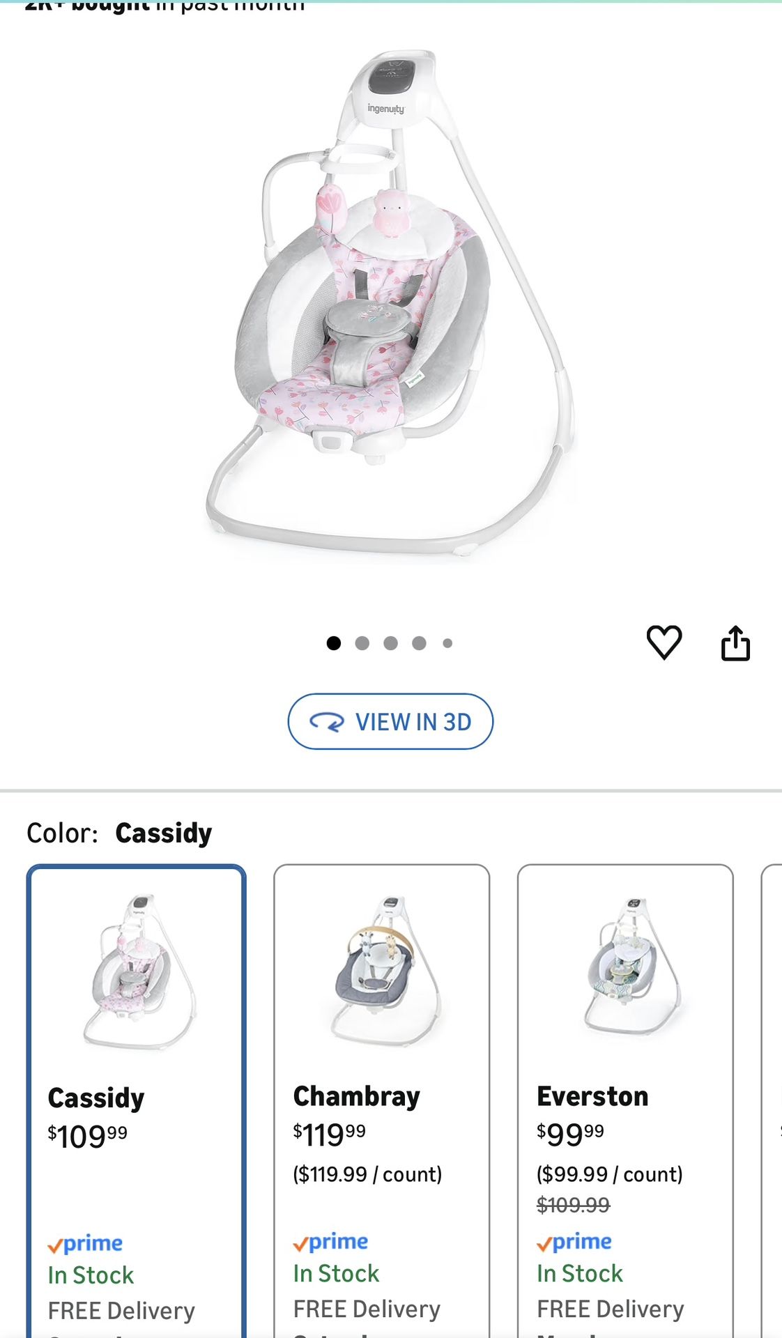 Ingenuity Babygirl Swing 