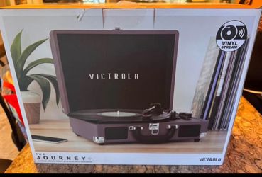 Victrola Journey Bluetooth Portable Suitcase Record Player – with Built-in Speakers, 3 Speed Vinyl R