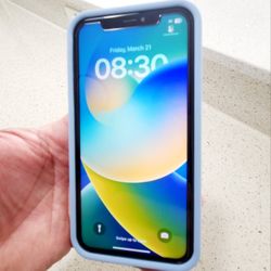 Unlocked Apple iPhone XR 64 GB in EXCELLENT Condition Beautiful Coral Blue Color