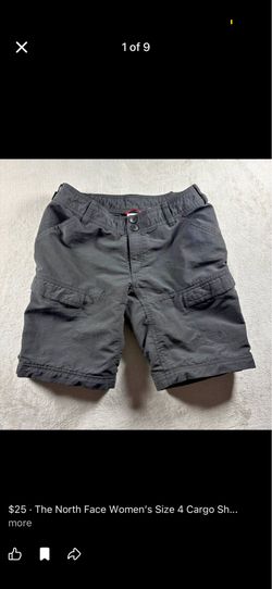 The North Face Women's Size 4 Cargo Shorts Black Hiking Gorpcore