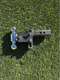 Tow Hitch, Adjustable Drop Hitch with Dual Ball Mount