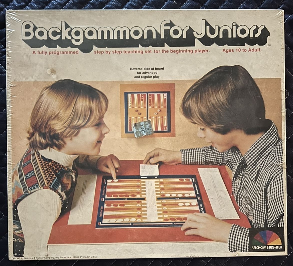 Vintage 1977 Backgammon For Juniors - Sealed in original packaging