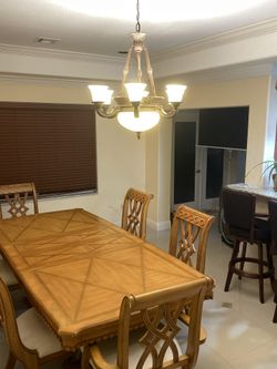 6 Piece Solid Wood Dining Room Set