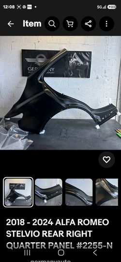 2018 - 2024 ALFA ROMEO STELVIO REAR RIGHT QUARTER PANEL #2255-N
