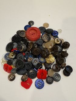 Vintage Buttons Plastic Metal Hole Shank ¼ of Pound