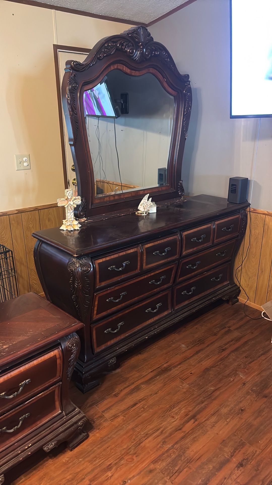 Dresser/mirror and Night Stand