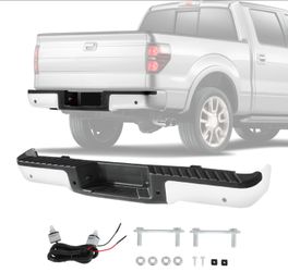 Chrome Rear Step Bumper Assembly With Sensor Holes For Ford F-150 F150 2009-2014
