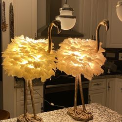 Feather Bird Lamps