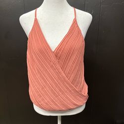 Dusty Rose Pleated Surplice Cami Top