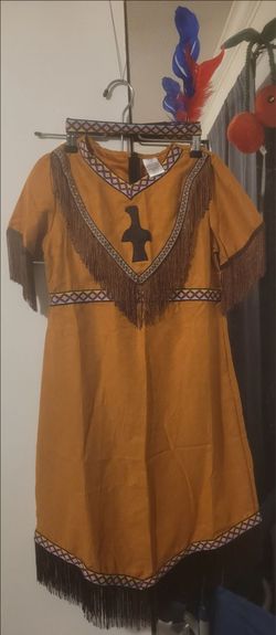 Girls Native American Costume Dress with Headband