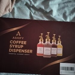 4 - 16.9oz Coffee Syrup Dispenser with Upgraded Stainless Steel 304 Gold Pump for Coffee Bars - 500ml Glass Bottle With Accessories