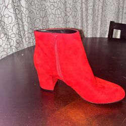 Price Dropped On I.N.C Red Ankle Boots Brand New Never Worn (Negotiable)