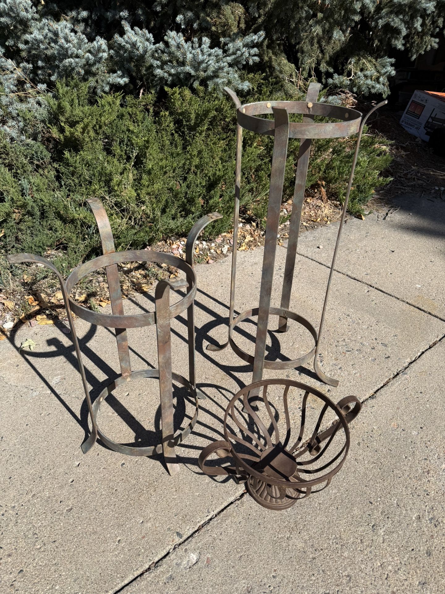 Vintage Wrought Iron Plant Stands
