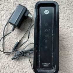 Motorola SURFboard SB6121 Cable Modem DOCSIS 3.0 And Netgear Orbi RBR20 Tri-band WiFi Router Bundle 
