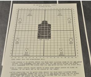25 METER ZEROING TARGET BOX OF 500
