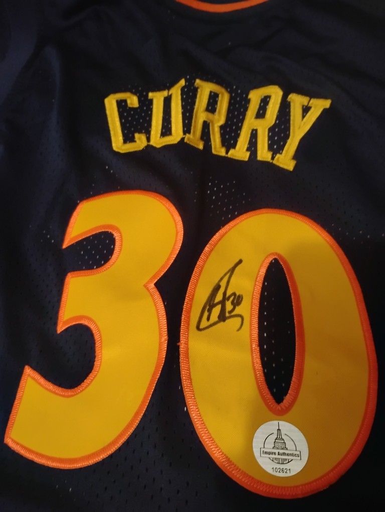 Steph Stephen Curry Signed Autograph Jersey COA Autographed Golden State Warriors