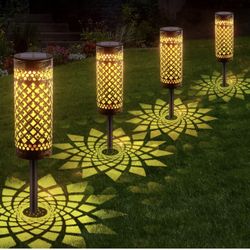 Brand New 6 pack Solar Lights Bright Metal Retro Solar Garden Lights Decorative Waterproof Solar Powered Led L