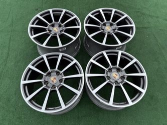 Genuine 20" PORSCHE 991 Wide Body GTS C4S Turbo 52 Rear Offset Factory OEM Rare